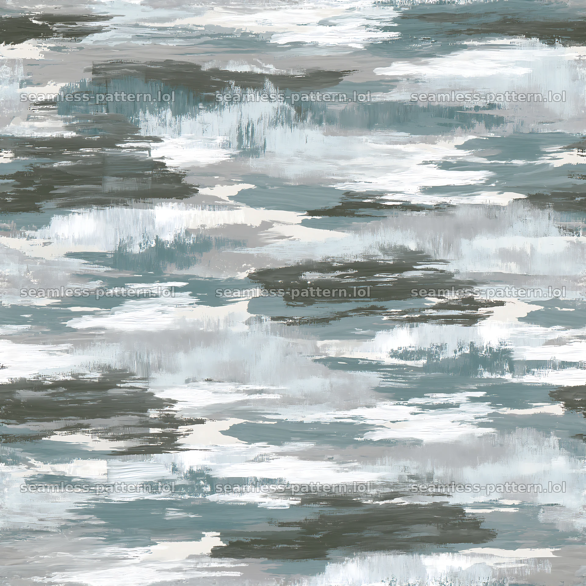 Seamless arctic camouflage brushstroke pattern design — seamless tileable pattern