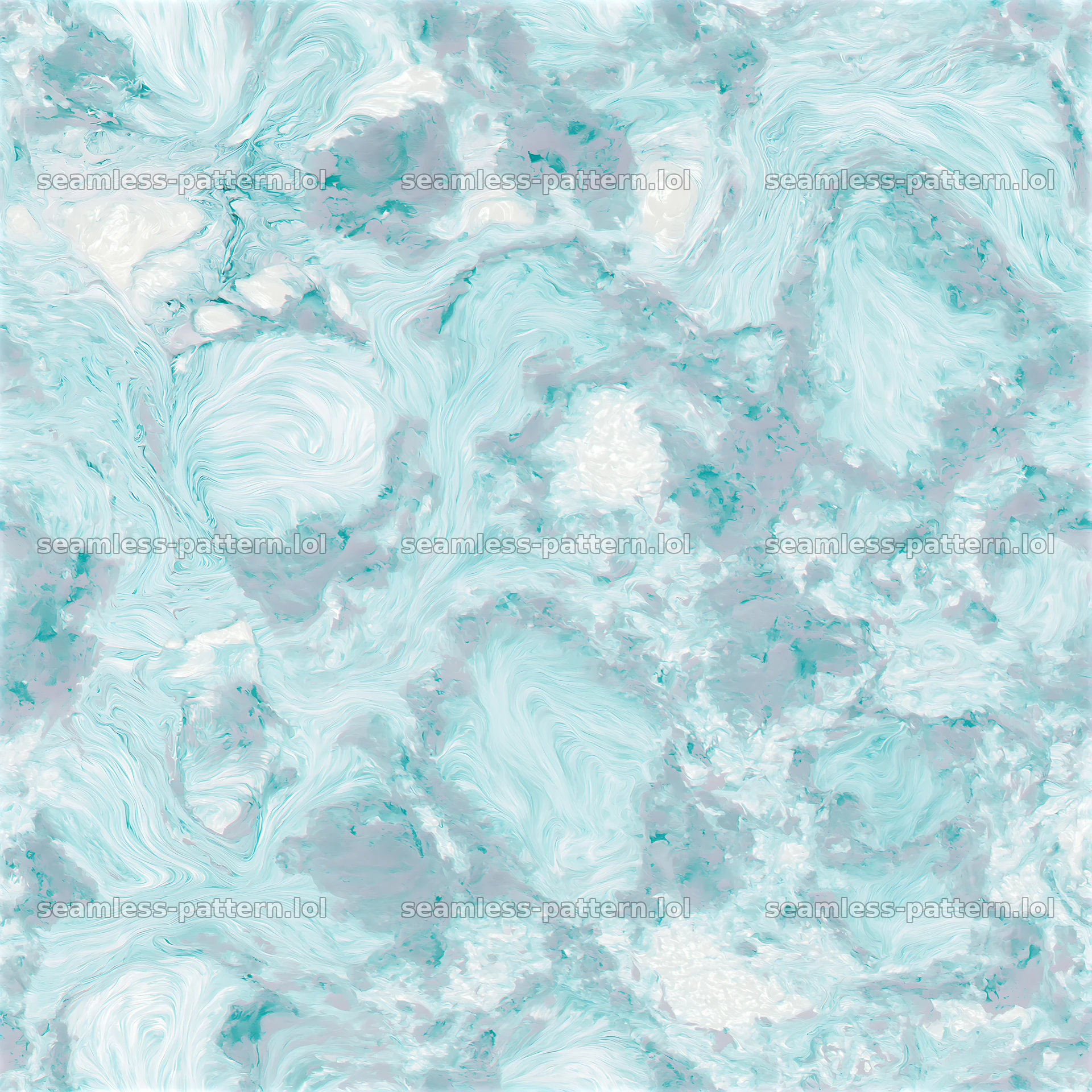 Turquoise marble repeating pattern with swirling textures — seamless tileable pattern at 8192x8192