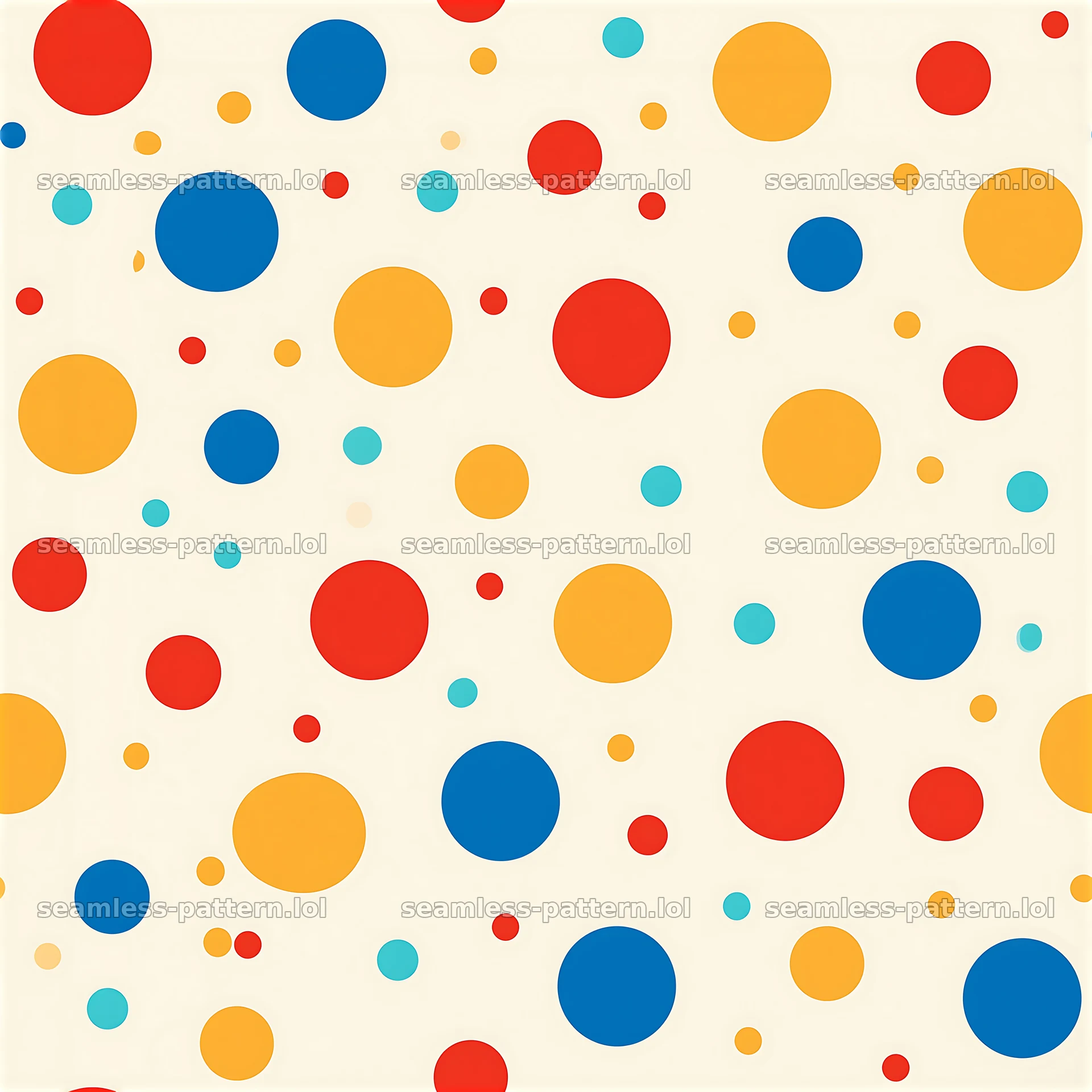 Adorable polka dot seamless pattern for kids — seamless tileable pattern at 8192x8192
