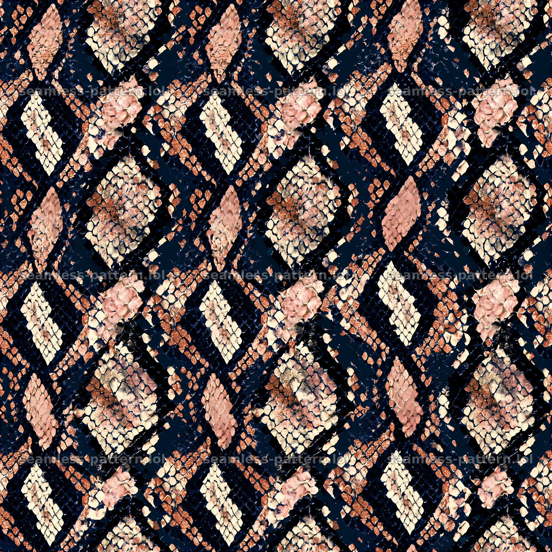 Seamless reptile fashion repeat pattern in natural colors — seamless tileable pattern at 8192x8192