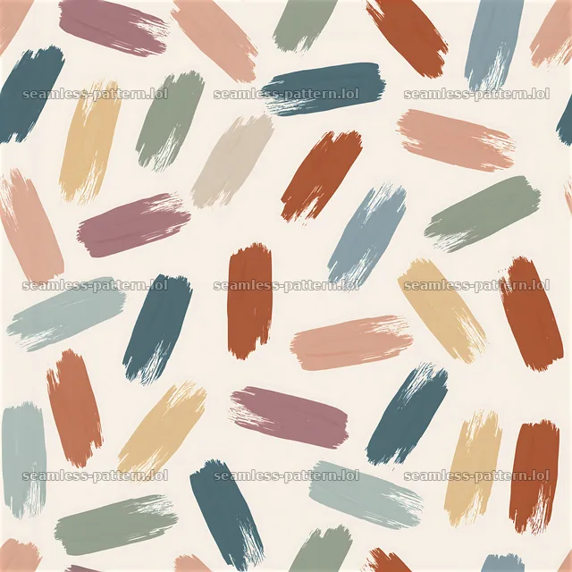 Colorful hand painted strokes seamless pattern on light background — seamless tileable pattern