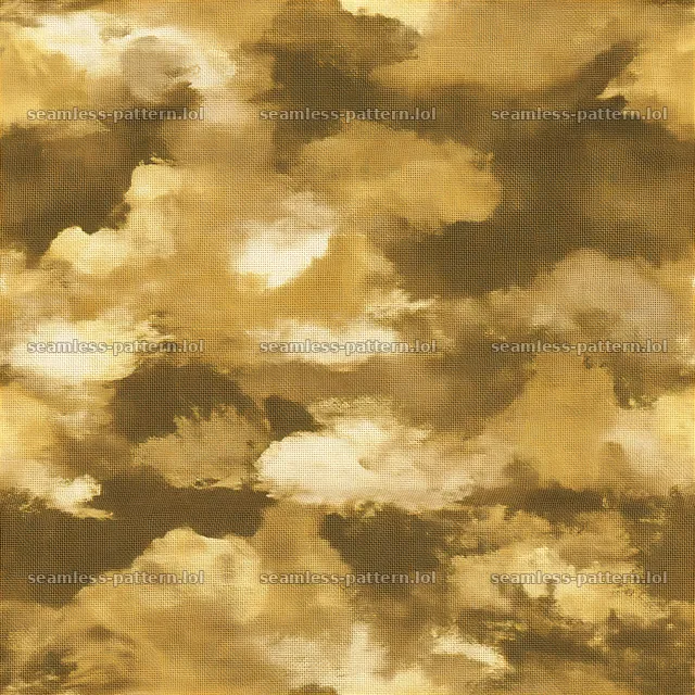 Golden canvas camouflage seamless texture with clouds — seamless tileable pattern