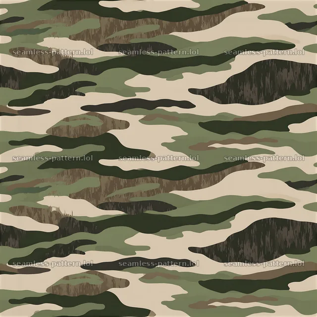 Tileable army camouflage pattern with shades of green and brown — seamless tileable pattern