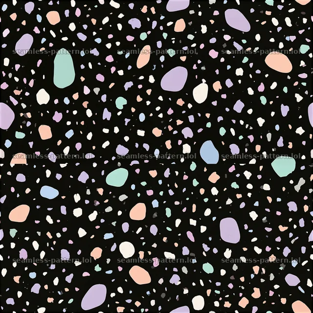 Confetti on black tileable texture creates vibrant surface pattern — seamless tileable pattern