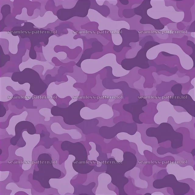 Purple monochrome camouflage repeat pattern with fluid shapes — seamless tileable pattern