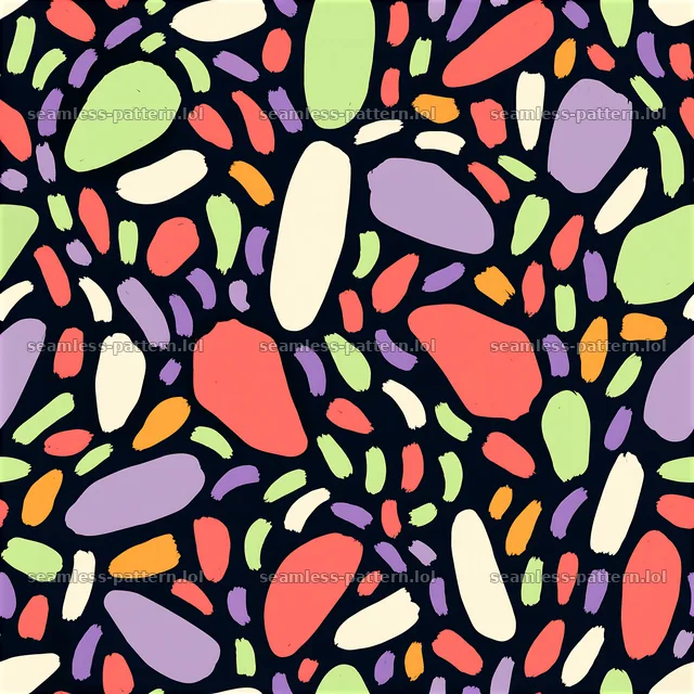Bold multicolor seamless organic shape pattern — seamless tileable pattern