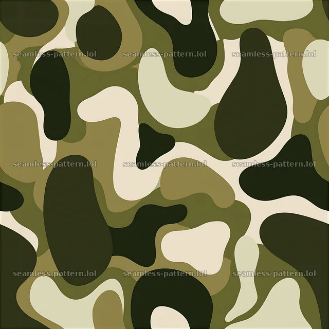 Seamless camouflage pattern with organic abstract shapes in various shades — seamless tileable pattern