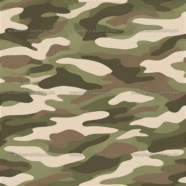 Tileable army camouflage pattern with natural green and beige tones — seamless tileable pattern