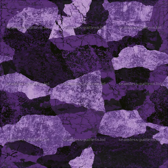 Purple distressed military camouflage seamless pattern with bold shapes — seamless tileable pattern