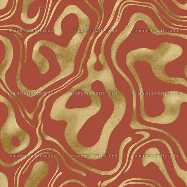Gold vein on terracotta repeat pattern — seamless tileable pattern