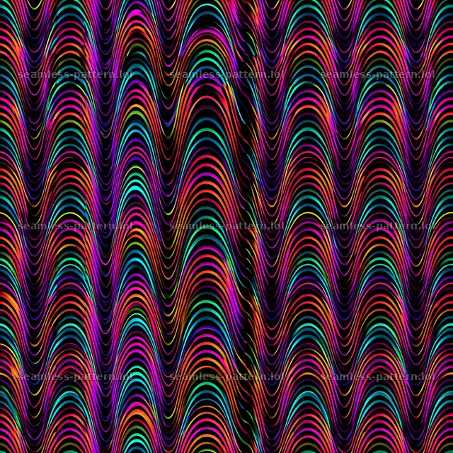 Abstract rainbow arches seamless pattern with vibrant colors — seamless tileable pattern