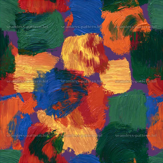 Vivid painterly patches seamless texture in bright colors — seamless tileable pattern