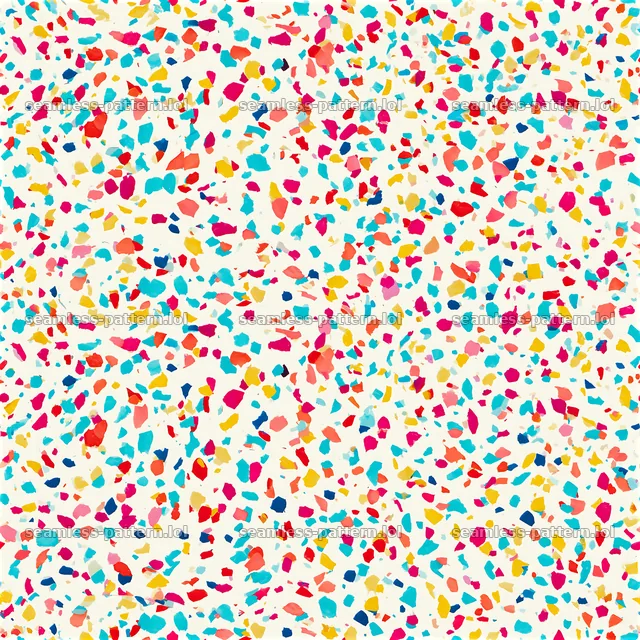 Bright confetti seamless texture features colorful shapes — seamless tileable pattern