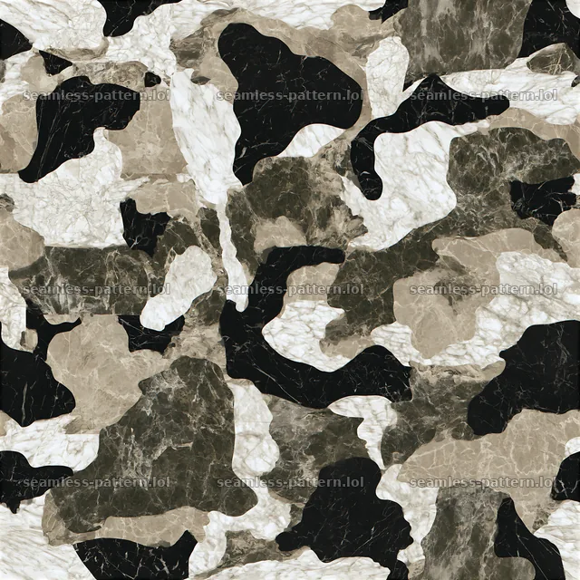 Seamless camouflage marble pattern with organic shapes and colors — seamless tileable pattern