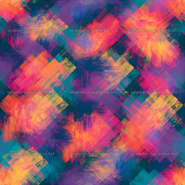 Vibrant paintbrush textures seamless pattern with vivid colors — seamless tileable pattern