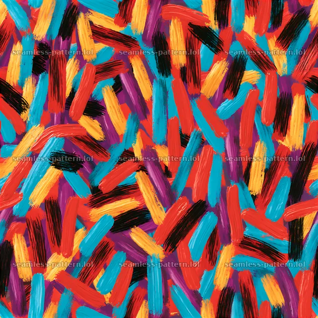 Colorful hand painted strokes seamless pattern on bright background — seamless tileable pattern