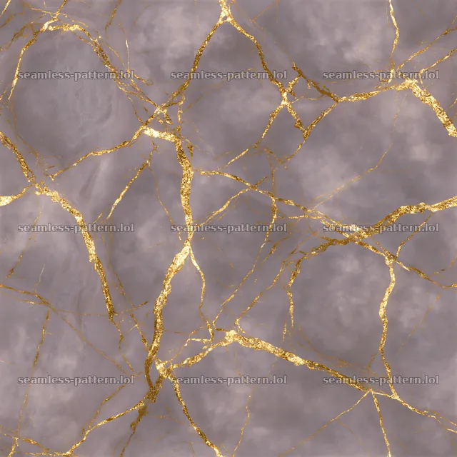 Gold thread vein seamless texture over gray background — seamless tileable pattern