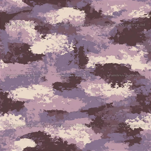 Purple desert camouflage repeat pattern with soft cloud shapes — seamless tileable pattern