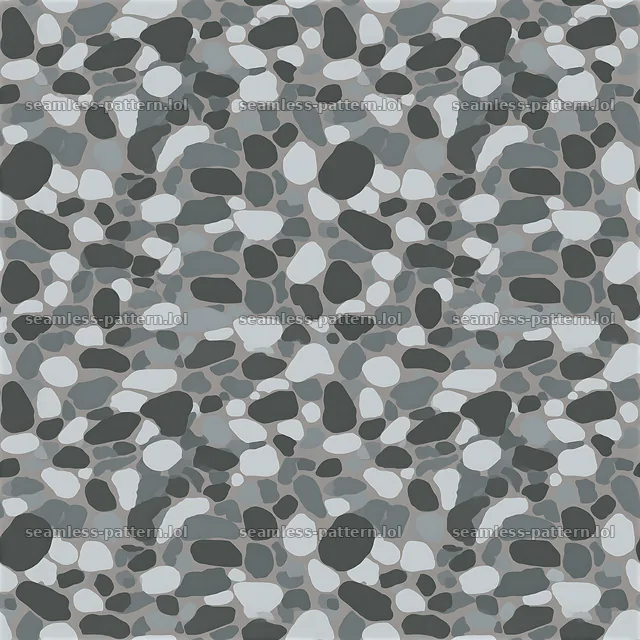 Repeat pattern with monochrome gray camouflage elements — seamless tileable pattern