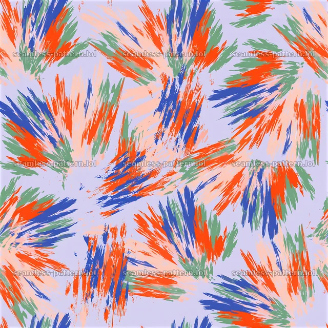 Energetic expressive brush marks seamless pattern with vivid colors — seamless tileable pattern