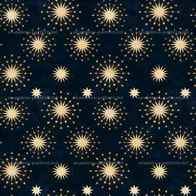 Tileable texture featuring golden halos and soft stars on a dark background — seamless tileable pattern