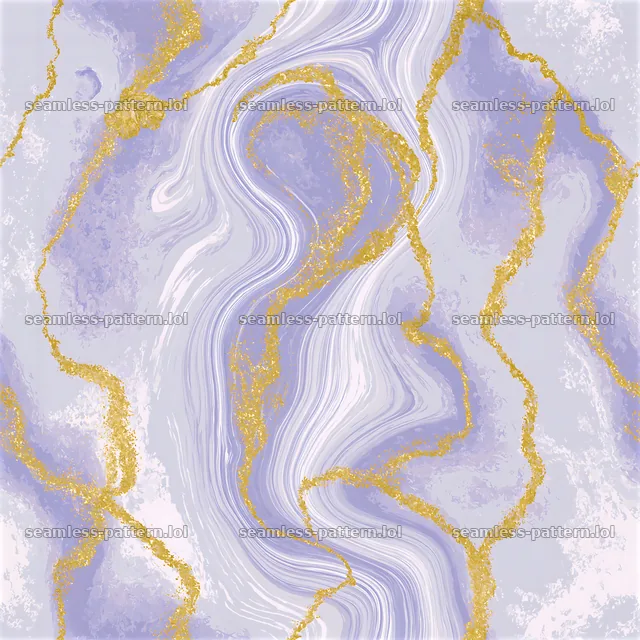 Seamless lavender marble pattern with gold veins — seamless tileable pattern