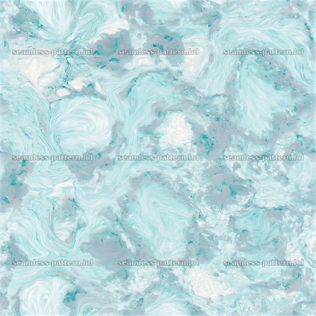 Turquoise marble repeating pattern with swirling textures — seamless tileable pattern