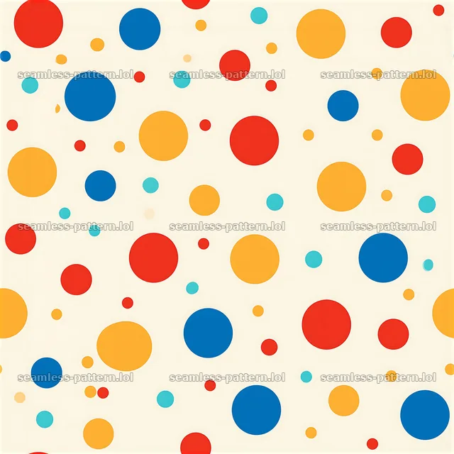 Adorable polka dot seamless pattern for kids — seamless tileable pattern