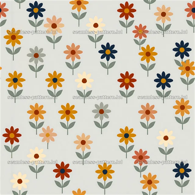Vintage flower tileable pattern on a light background — seamless tileable pattern