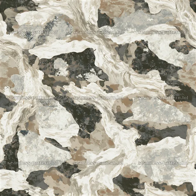 Seamless neutral marble camouflage pattern with organic shapes — seamless tileable pattern